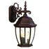Three Light Dark Brown Wide Hanging Lantern Wall Light